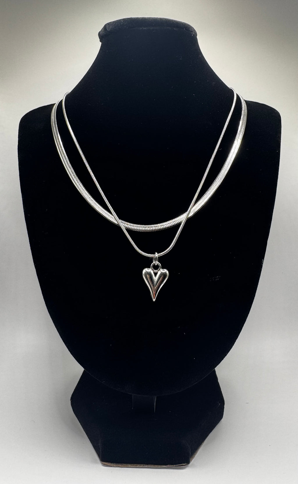 Collar Eres Inquebrantable- corazón doble capa