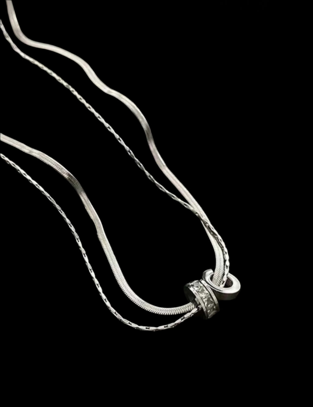 Collar Esther- doble capa circonita cúbica