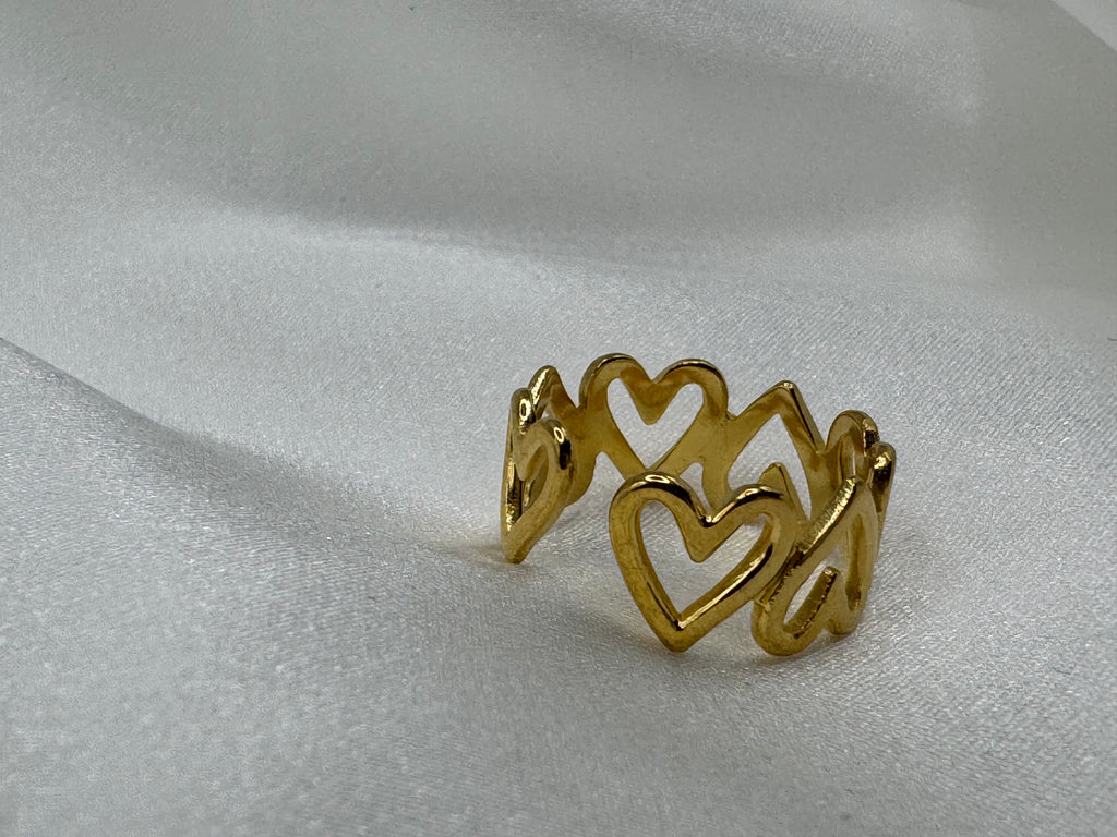 Sortija Anaylis- corazones huecos