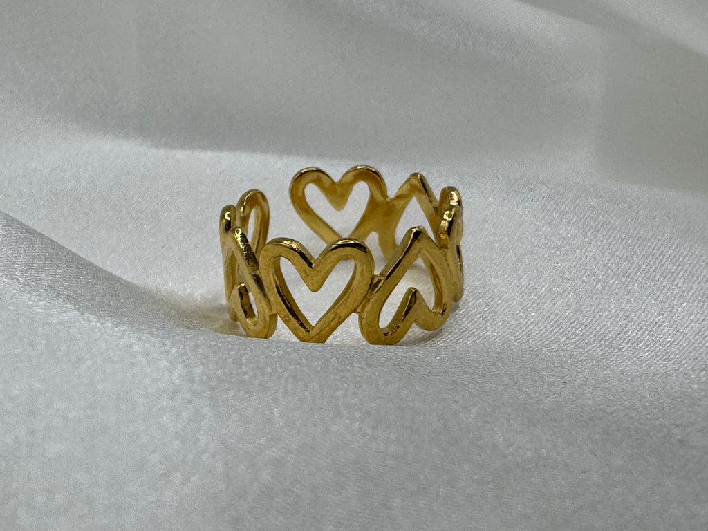 Sortija Anaylis- corazones huecos