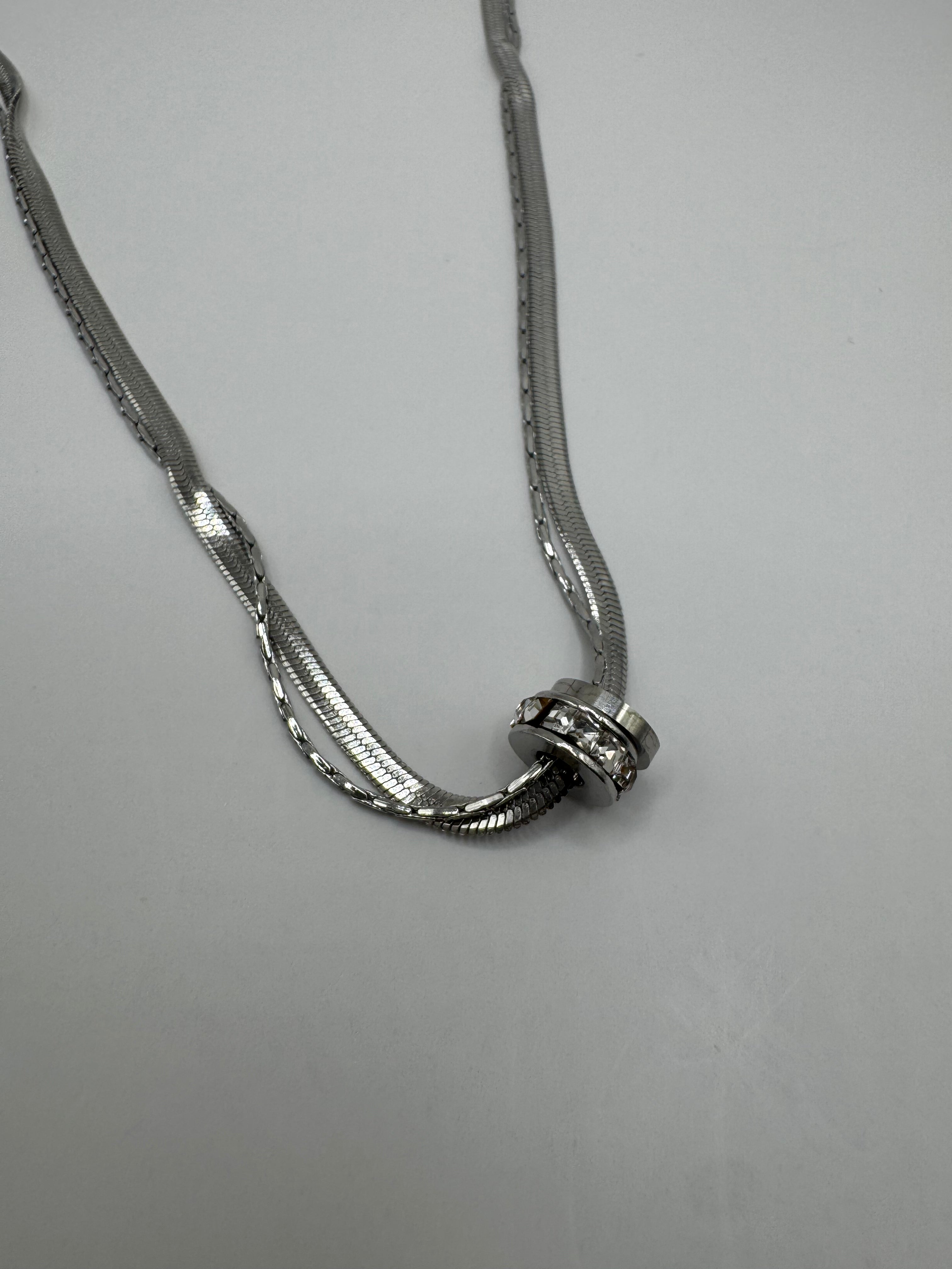 Collar Esther- doble capa circonita cúbica